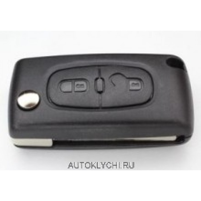 Ключ Ситроен C3 / DS3 с дистанционным управлением с двумя кнопками, лезвие VA2 (Ключи Citroen) (код 1453)