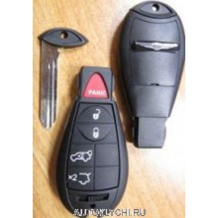 Корпус для SmartKey CHRYSLER, 4 кнопки + 1 кнопка "паника" и JEEP (Ключи Chrysler) (код 1869)