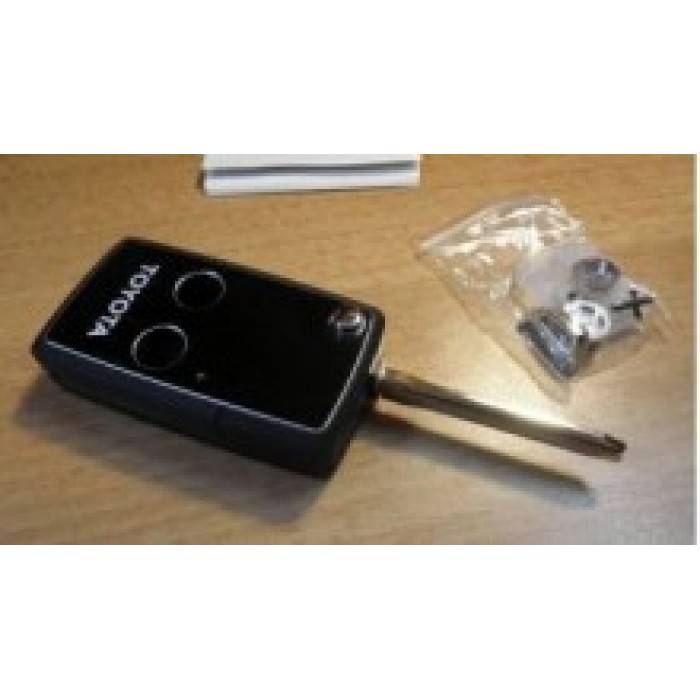 Корпус выкидного ключа зажигания для TOYOTA, 2 кнопки, металлическая панель (toy43) (Ключи Toyota) (код 511)