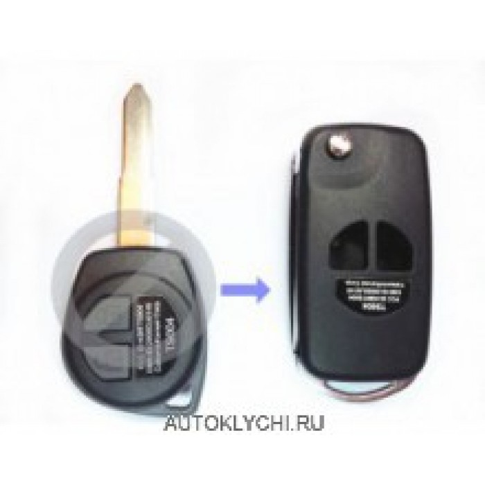 Корпус выкидного ключа - SUZUKI, 2 кнопки (Ключи Suzuki) (код 452)