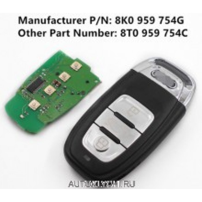 Автомобильный Smart Дистанционный Ключ Audi A4 S4 A5 S5 RS5 Q5 Quattro 315 МГц 8K0 959 754 Г/8T0 959 754C 3 кнопки (Ключи Audi) (код 2666)