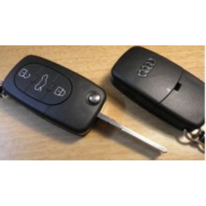 Заготовка выкидного ключа для AUDI A6, с местом для установки трансмиттера 3 кнопки (Ключи Audi) (код 761)