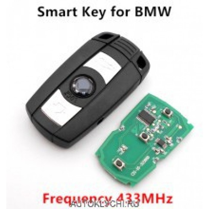 Смарт ключ для BMW 1 3 5 6 серии X1 X5 X6 Z4 433 МГц CAS3 (Ключи BMW) (код 2670)