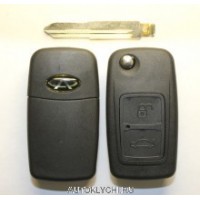 Ключ Chery Bonus A13 выкидной с двумя кнопками, с чипом ID46 433Мгц