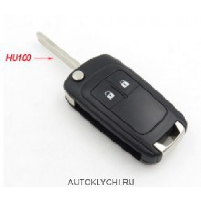 Ключ Шевроле Aveo выкидной 3 кнопки, европейский 433Мгц (Ключи Chevrolet) (код 2551)