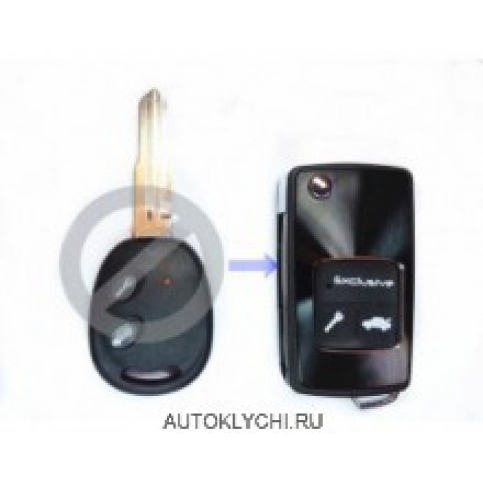 Корпус выкидного ключа для Шевроле, 2 кнопки (Тип3) (Ключи Chevrolet) (код 1440)