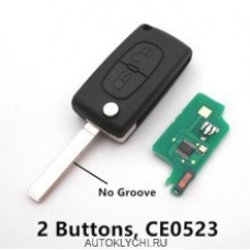Ключ CE0523 для CITROEN C2 C3 C4 C5 C6 C8 Пикассо выкидной 2 кнопки