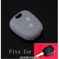 Силиконовый чехол для ключа зажигания Citroen / Peugeot "2 кнопки" серый
