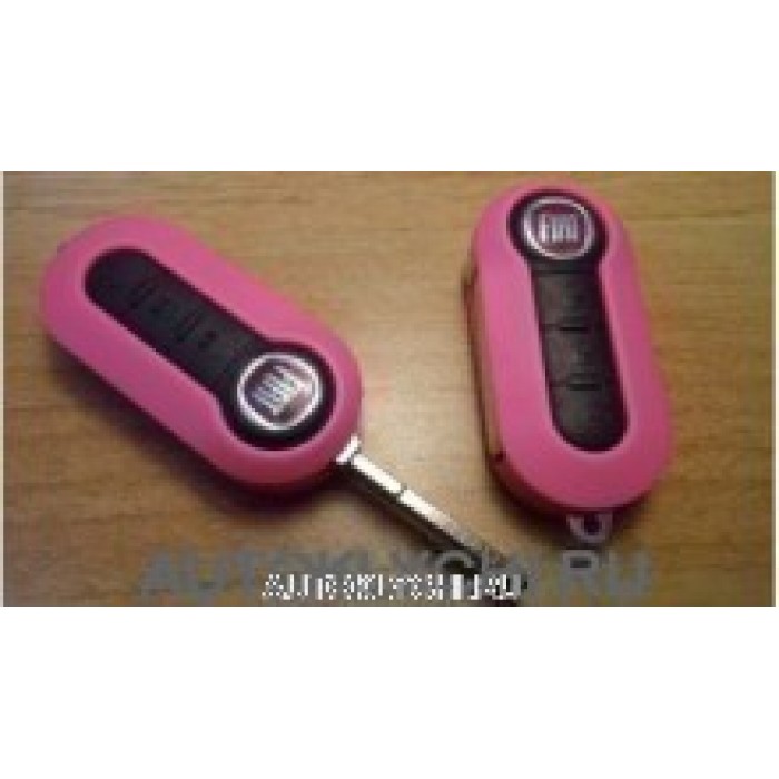 Корпус выкидного ключа для FIAT, 3 кнопки (Розовый) (Ключи Fiat) (код 143)