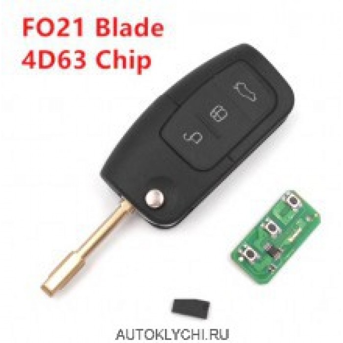 Ключ 433 МГц 4D63 Чип для FORD Fiesta Mondeo KUGA C-Max S-Max Фокус Galaxy Keyless (Ключи Ford) (код 2712)