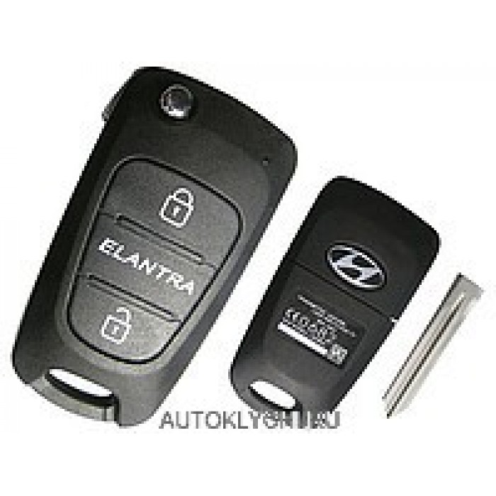 Корпус выкидного ключа для Хендай ELANTRA, 2 кнопки (Тип9) (Ключи Hyundai) (код 1431)