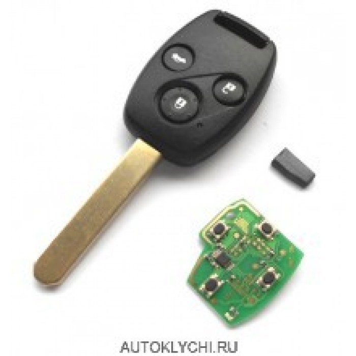 Ключ с чипом ID46 для Honda Accord FIT Civic Odyssey 2003-2007 433 МГц 3 кнопки (Ключи Honda) (код 2728)