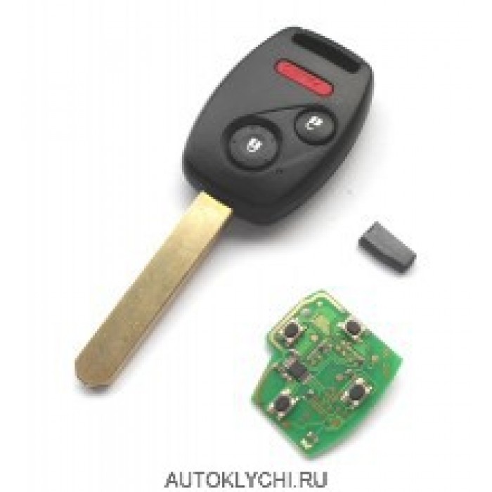 Ключ с чипом ID46 для Honda Accord FIT Civic Odyssey 2003-2007 433 МГц 2 кнопки + паника (Ключи Honda) (код 2729)