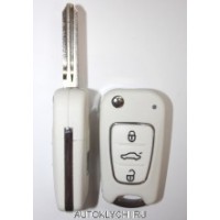Корпус выкидного ключа для HYUNDAI, 3 кнопки, белый