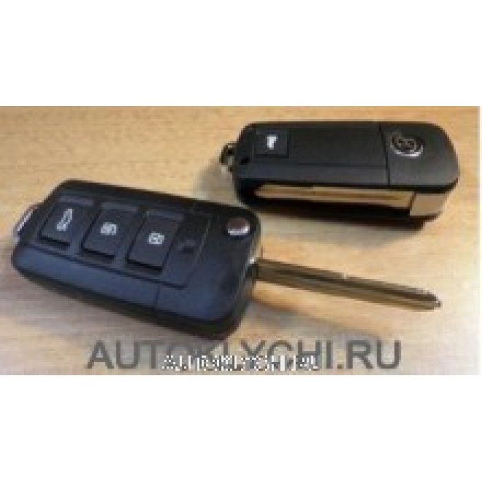Корпус выкидного ключа для HYUNDAI, 3 кнопки + кнопка паника (hyn7) (Ключи Hyundai) (код 253)