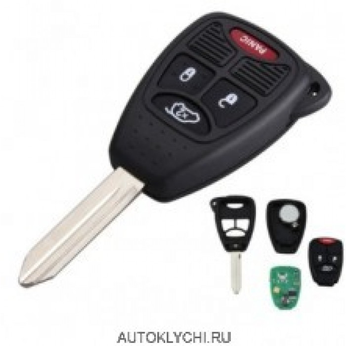 Ключ для Крайслера и Jeep Grand Cherokee Car Key OHT692427AA 2005 год 3 кнопки+паника (Ключи Chrysler) (код 3071)