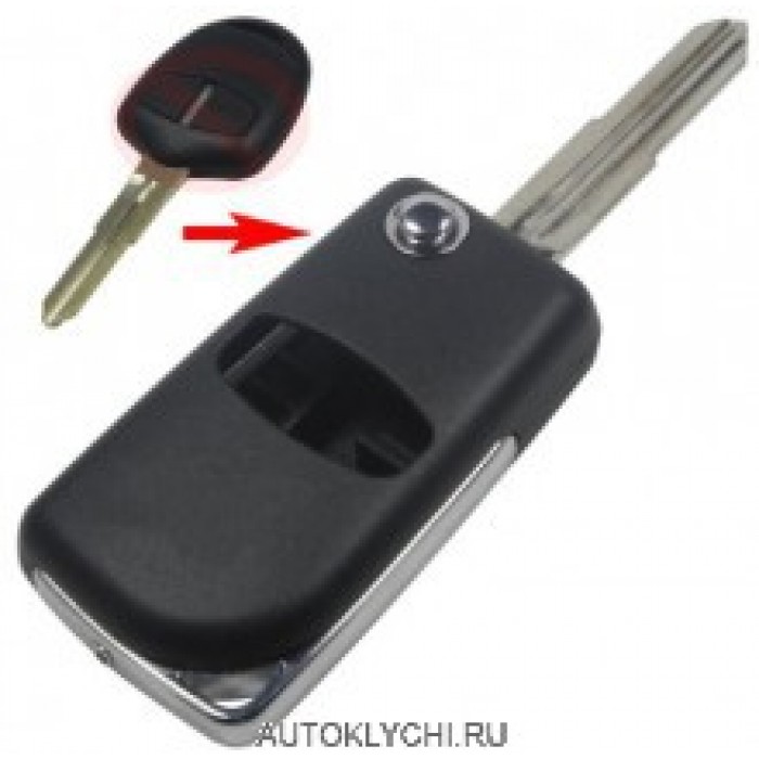 Корпус дистанционного ключа для Mitsubishi Outlander на 2 кнопки с логотипом (Ключи Mitsubishi) (код 2601)