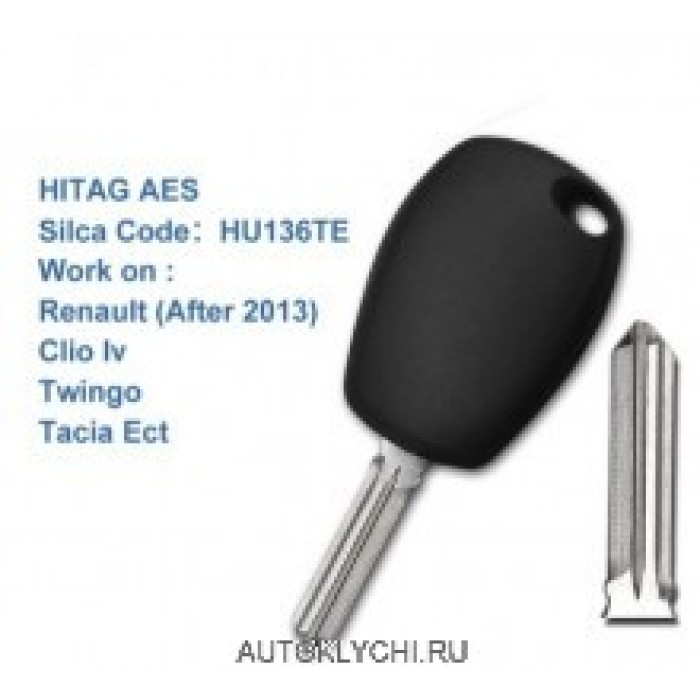 Ключ Renault Clio Iv Twingo Tacia Ect 2013 with 7939MA HITAG AES Chip (Ключи Renault) (код 3097)