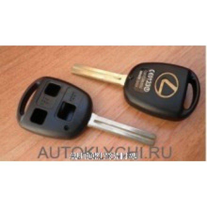 Корпус ключа зажигания для LEXUS, 3 кнопки, toy40 long (Ключи Lexus) (код 308)