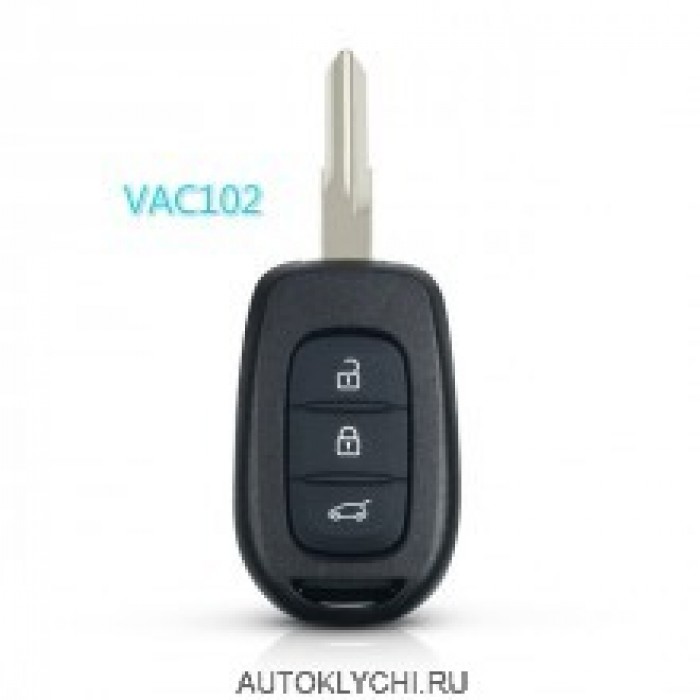Ключ Renault Duster Logan Sandero 3 кнопки VAC102 (Ключи Renault) (код 3223)