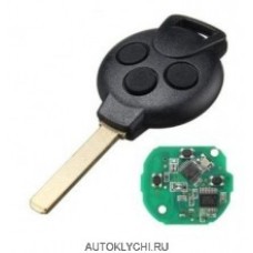 Ключ 434 МГц с чипом ц PCF7941  для Mercedes-Benz Smart Fortwo 451, 3 кнопки