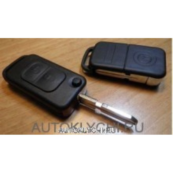 Корпус выкидного ключа для авто MERCEDES, 2 кнопки (HU39) (Ключи Mercedes) (код 343)