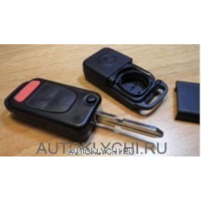 Корпус выкидного ключа MERCEDES, 3+1 кнопки (HU39) (Ключи Mercedes) (код 341)