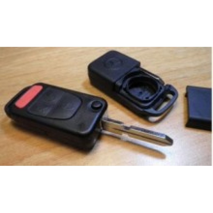 Корпус выкидного ключа MERCEDES, 3+1 кнопки (HU39) (Ключи Mercedes) (код 712)