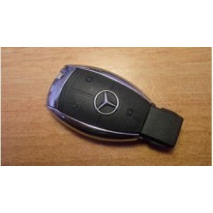 Корпус для Смарт-ключа Mercedes,3 кнопки + вставка + дверной ключ (хром) (Ключи Mercedes) (код 779)