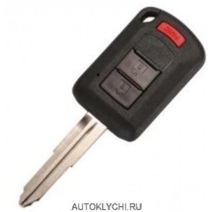 Корпус ключа Mitsubishi ASX Lancer EX Galant Outlander Pajero 2 кнопки+паника (Ключи Mitsubishi) (код 3265)