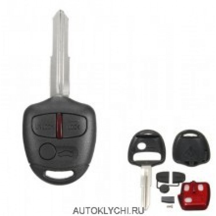 Mitsubishi Lancer / Outlander 3 кнопочный с пультом Дистанционного Smart Key Fob 433 МГц ID46 Чип (Ключи Mitsubishi) (код 2631)