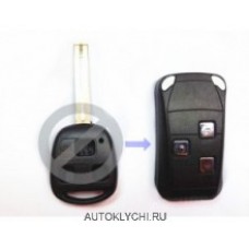 Корпус для тюнинга оригинального дистанционного ключа Toyota Lexus под выкидной ключ Porsche Cayenne, 3 кнопки