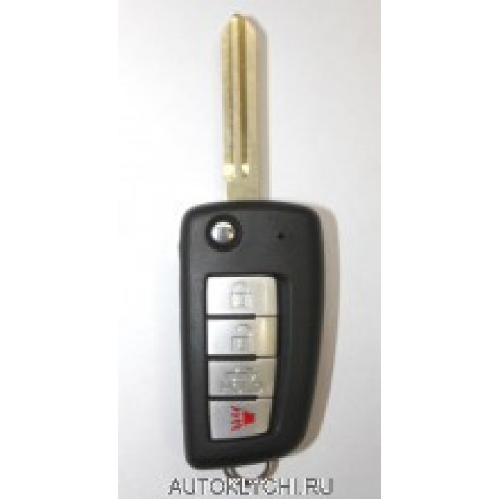 Корпус выкидного ключа NISSAN, 3+1 кнопки (Ключи Nissan) (код 2267)