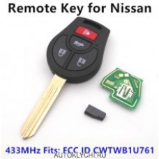 Nissan Versa Cube Juke Rogue 433 МГЦ С ID46 3 + 1 кнопки дистанционного ключа