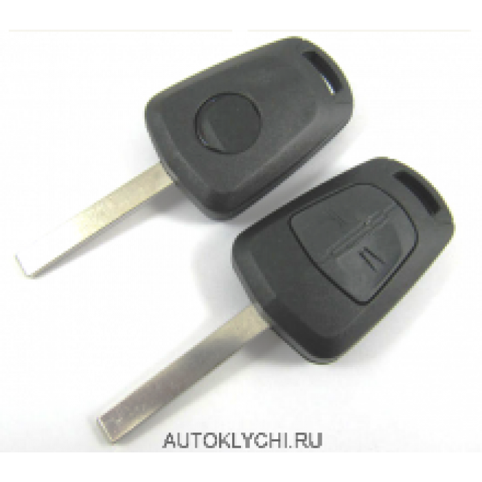 Opel/Chevrolet HU100 корпус под чип и Ц.З. 2 кнопки (Ключи Opel) (код 2205)