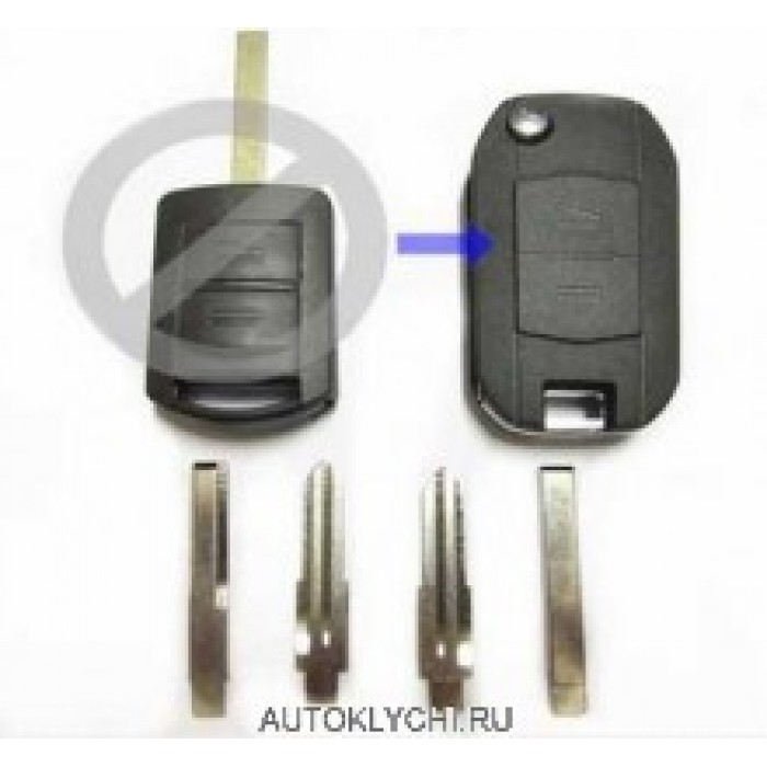 Выкидной ключ Опель 2 кнопки (Ключи Opel) (код 2354)