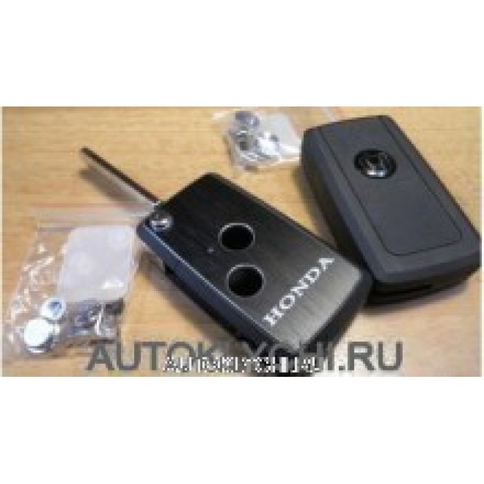 Корпус выкидного ключа для HONDA, 2 кнопки, металлическая панель (Ключи Honda) (код 193)