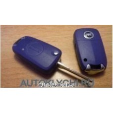 Корпус выкидного ключа для FIAT, 1 торцевая кнопка, Синий (GT15R)