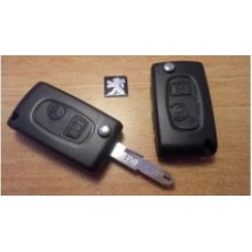 Заготовка выкидного ключа для Peugeot, 2 кнопки (Тип5 - (NE73))