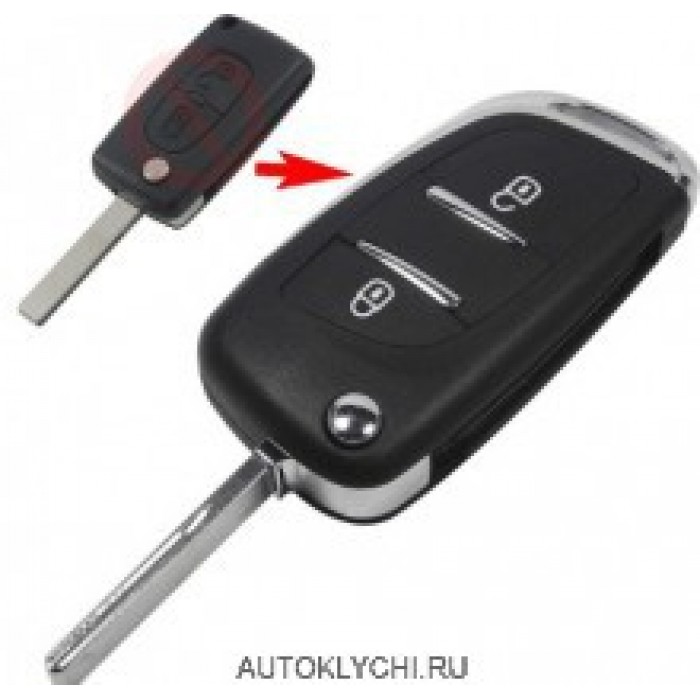 Корпус ключа для Citroen и Peugeot 207 307 408 308 Лезвия CE536 (Ключи Citroen) (код 2595)