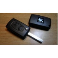 Заготовка выкидного ключа для Peugeot 2 кнопки (HU83)