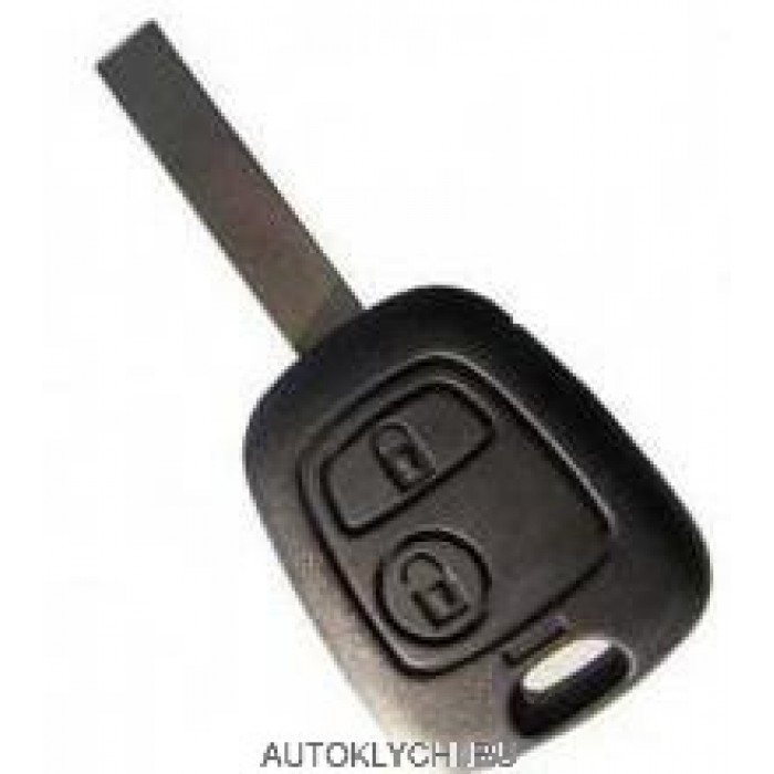 Корпус ключа PEUGEOT, 2 кнопки (HU83) (Ключи Peugeot) (код 412)