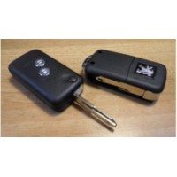 Заготовка выкидного ключа зажигания для Peugeot, 2 кнопки (Тип2 - VA2)