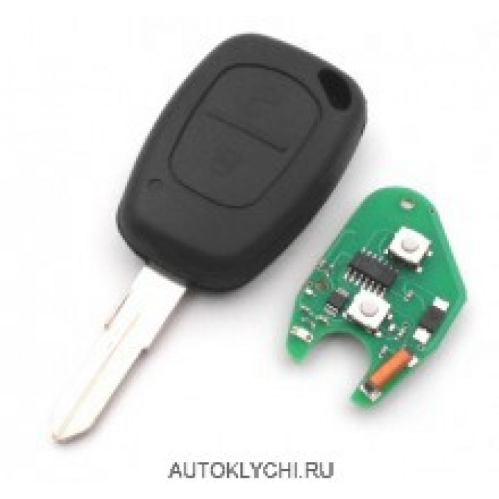 Ключ дистанционный 433 PFC7946 МГц с чипом ID46 для RENAULT CLIO SCENIC KANGOO VAC102 (Ключи Renault) (код 2677)