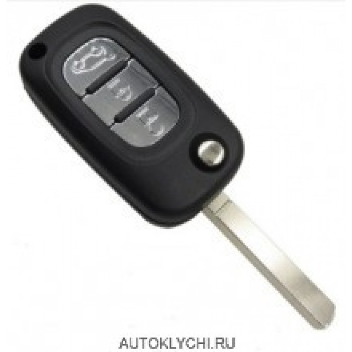Выкидной ключ для Renault Clio 433 МГЦ с PCF7947 чип 3 кнопки (Ключи Renault) (код 2882)