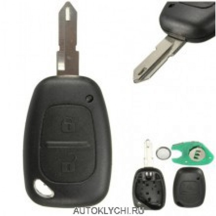 Чип ключ 2 кнопки дистанционного брелока для Renault мастер Trafic для Vauxhall Movano (Ключи Renault) (код 2548)