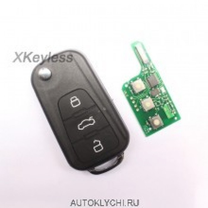 Чип - ключ Roewe 350, 350 S, MG350 выкидной 3 кнопки, с чипом ID46 433 Мгц (Ключи Roewe) (код 3203)