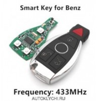 Smart Key 3 + 1 кнопки 433 МГц для Mercedes Benz дистанционный ключ подходит для NEC и BGA stytle 2000 +