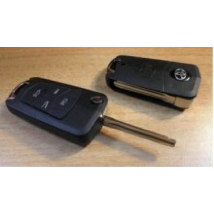 Корпус выкидного ключа зажигания для TOYOTA, 4 кнопки, стиль OPEL (toy43) (Ключи Toyota) (код 507)