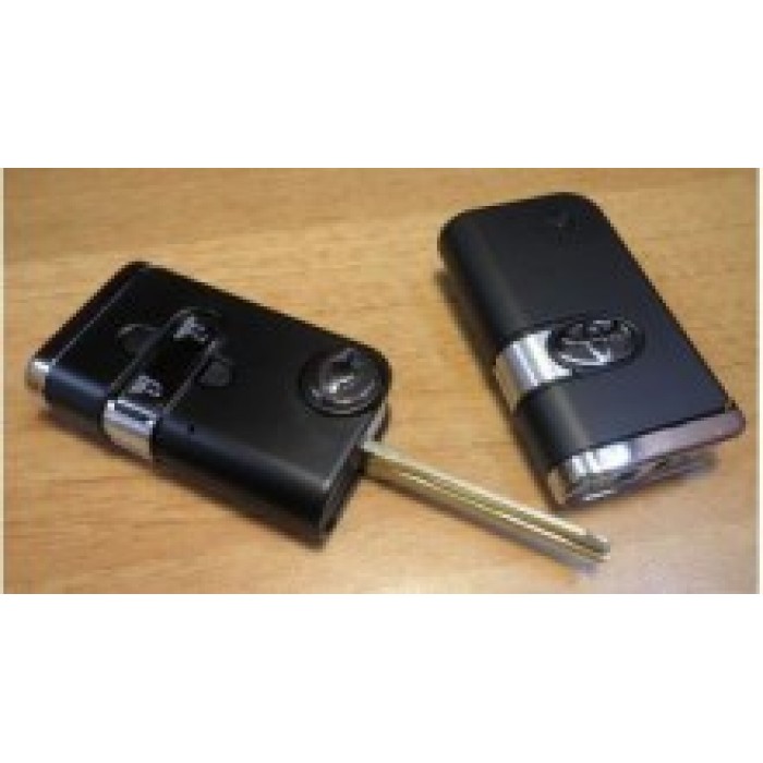 Корпус выкидного ключа для TOYOTA, 2 кнопки, toy43, стиль COROLLA (черный) (Ключи Toyota) (код 493)